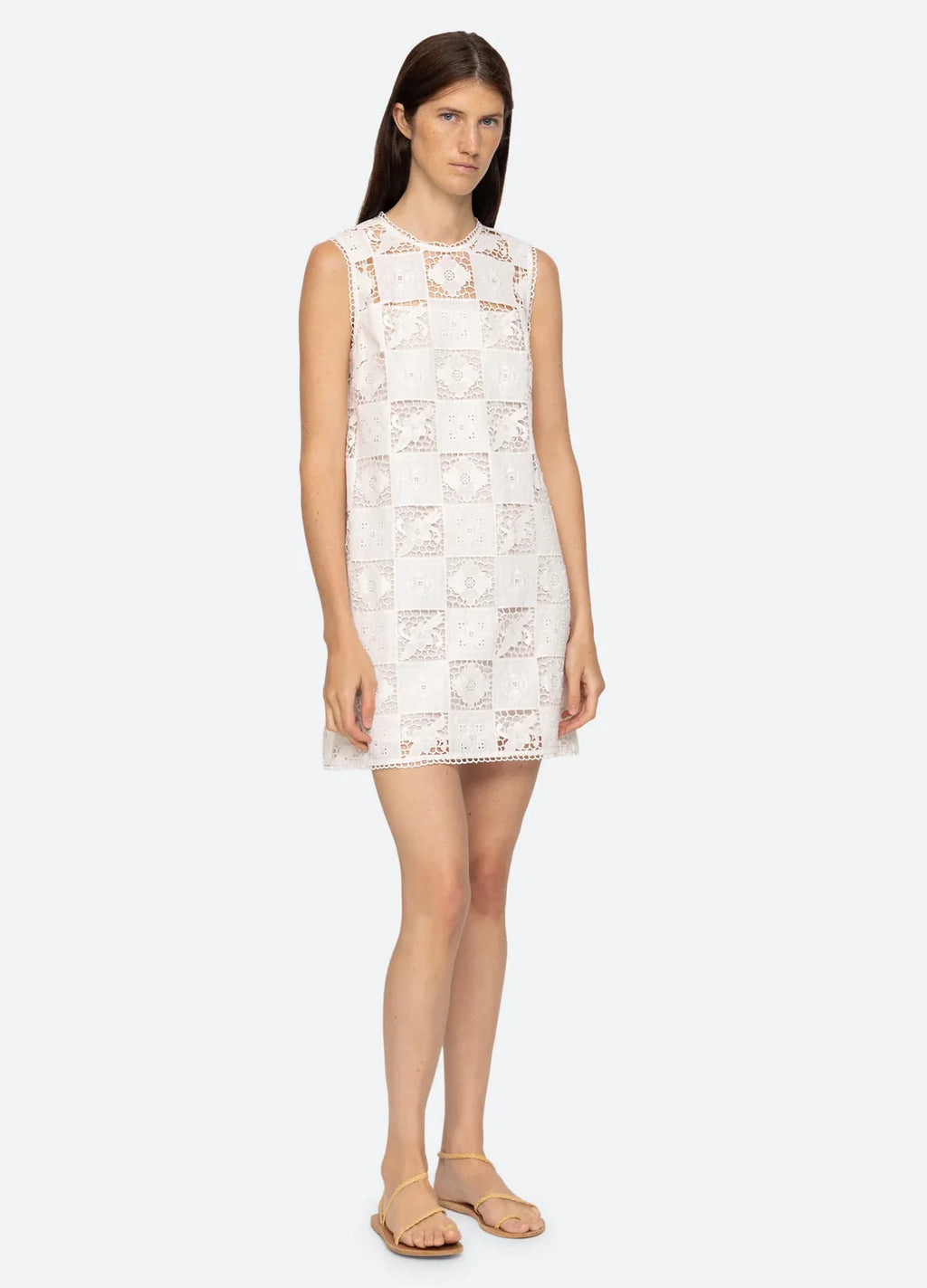 Experience elegance and beauty in the Melia Mini Dress by SEA NY. This luxurious tank dress features a delicate floral embroidered patchwork design that is both sophisticated and exclusive. Its mini silhouette adds a touch of playfulness, making it the perfect addition to your wardrobe for any occasion.