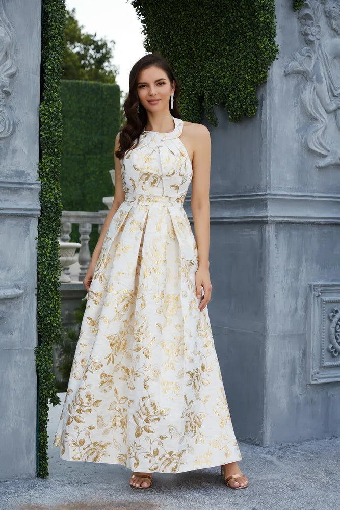 Elevate your style with the Eliza Ballgown Dress. This elegant gown boasts a long train fit for a princess, making you feel like royalty. Perfect for formal events, this dress is sure to turn heads and make a statement.