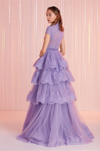 Get ready to steal the spotlight in the Robe Karah! With its elegant ball gown design, this dress exudes French fashion. The stunning purple hue adds a touch of sophistication to your look, making you the star of the show. Time to make a statement, fashionista!