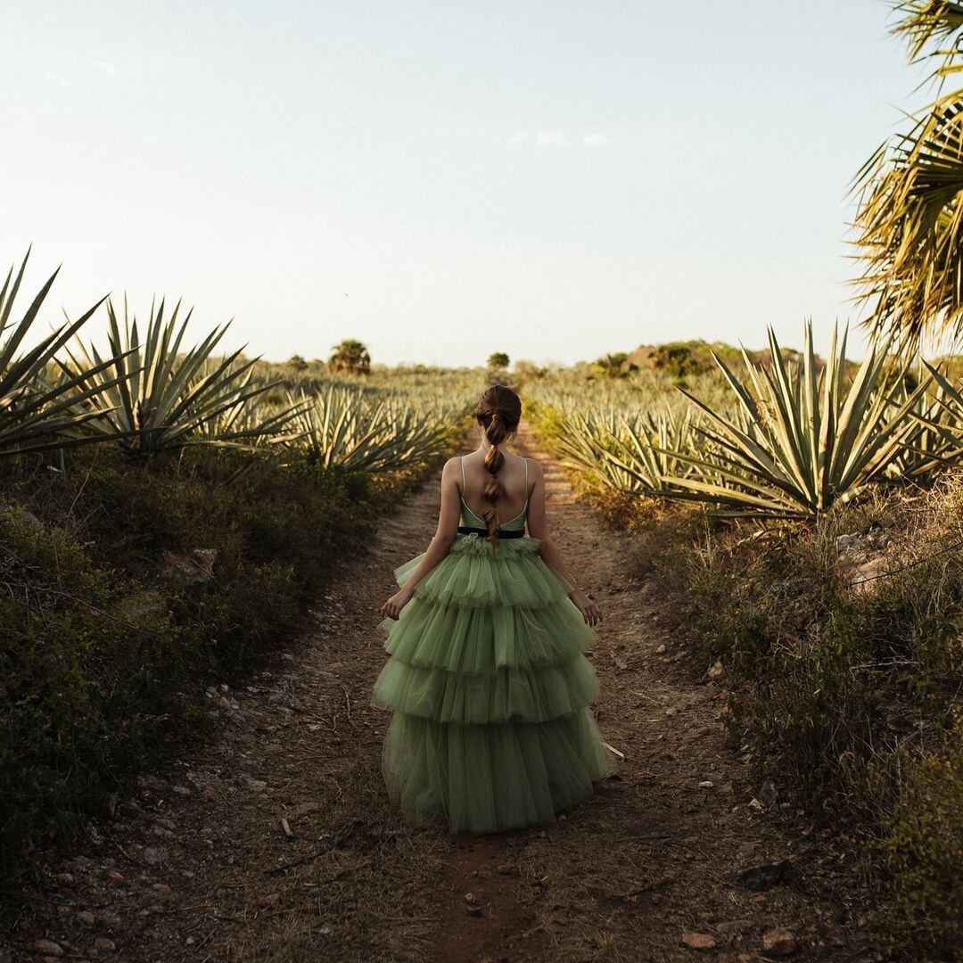 Indulge in the ethereal beauty of the Robe Manaya tulle gown. This artistic green dress will captivate any audience with its delicate fabric and mesmerizing color. Elevate your style and make a statement with this stunning garment.